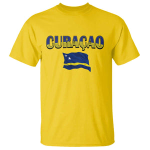 Vintage Curacao Flag T Shirt Dutch Caribbean Heritage Gift
