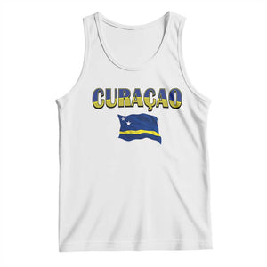 Vintage Curacao Flag Tank Top Dutch Caribbean Heritage Gift