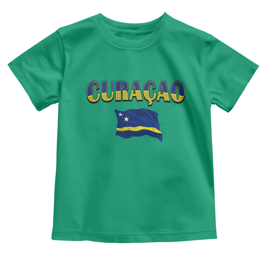 Vintage Curacao Flag Toddler T Shirt Dutch Caribbean Heritage Gift