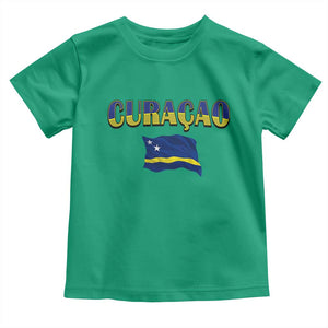 Vintage Curacao Flag Toddler T Shirt Dutch Caribbean Heritage Gift