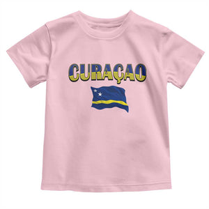 Vintage Curacao Flag Toddler T Shirt Dutch Caribbean Heritage Gift
