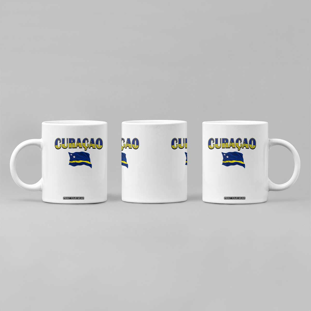 Vintage Curacao Flag Coffee Mug Dutch Caribbean Heritage Gift