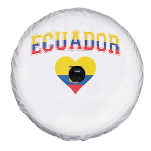 Vintage Ecuador Flag Heart Spare Tire Cover Proud Ecuadorian Heritage Gift