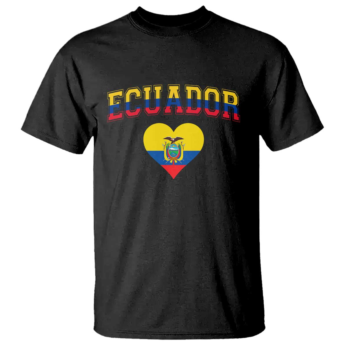 Vintage Ecuador Flag Heart T Shirt Proud Ecuadorian Heritage Gift