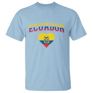 Vintage Ecuador Flag Heart T Shirt Proud Ecuadorian Heritage Gift