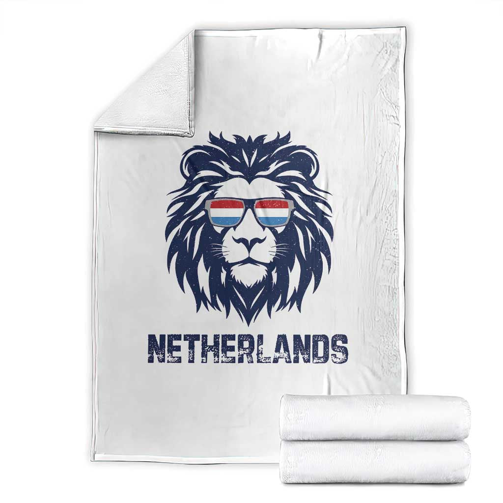 Cool Dutch Lion With Sunglasses Throw Blanket Netherlands Pride Gift