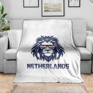 Cool Dutch Lion With Sunglasses Throw Blanket Netherlands Pride Gift