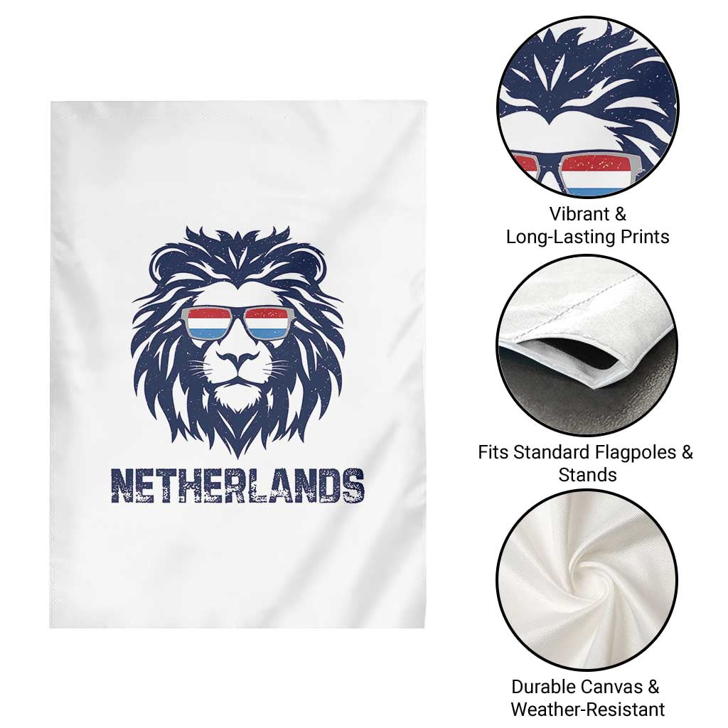 Cool Dutch Lion With Sunglasses Garden Flag Netherlands Pride Gift