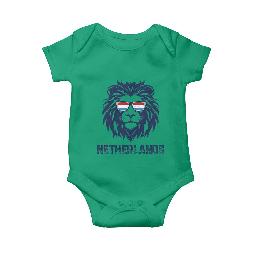 Cool Dutch Lion With Sunglasses Baby Onesie Netherlands Pride Gift