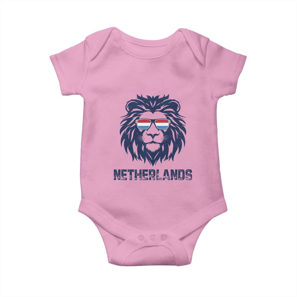 Cool Dutch Lion With Sunglasses Baby Onesie Netherlands Pride Gift
