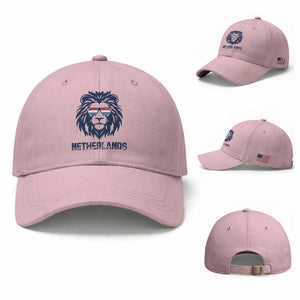 Cool Dutch Lion With Sunglasses Baseball Cap Netherlands Pride Gift