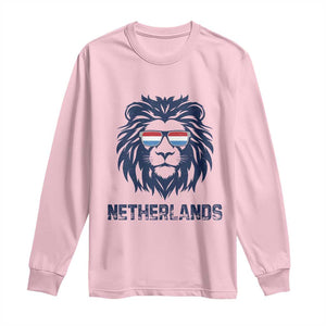 Cool Dutch Lion With Sunglasses Long Sleeve Shirt Netherlands Pride Gift