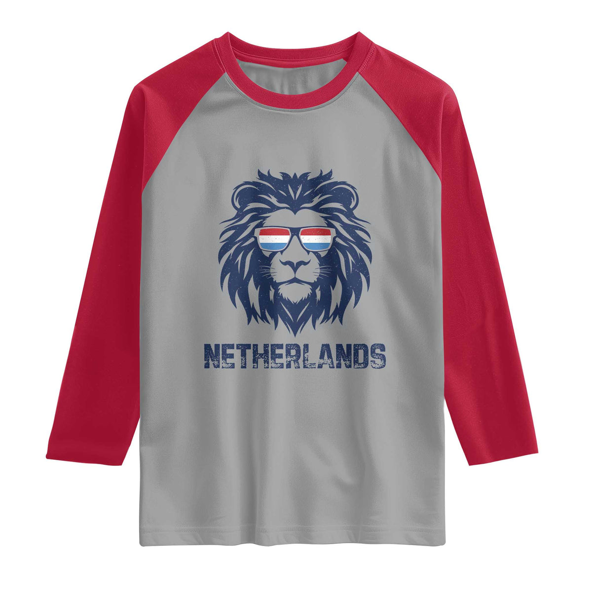 Cool Dutch Lion With Sunglasses Raglan Shirt Netherlands Pride Gift