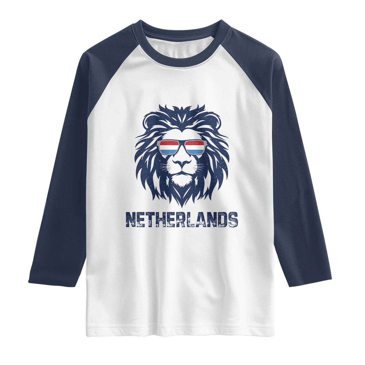 Cool Dutch Lion With Sunglasses Raglan Shirt Netherlands Pride Gift