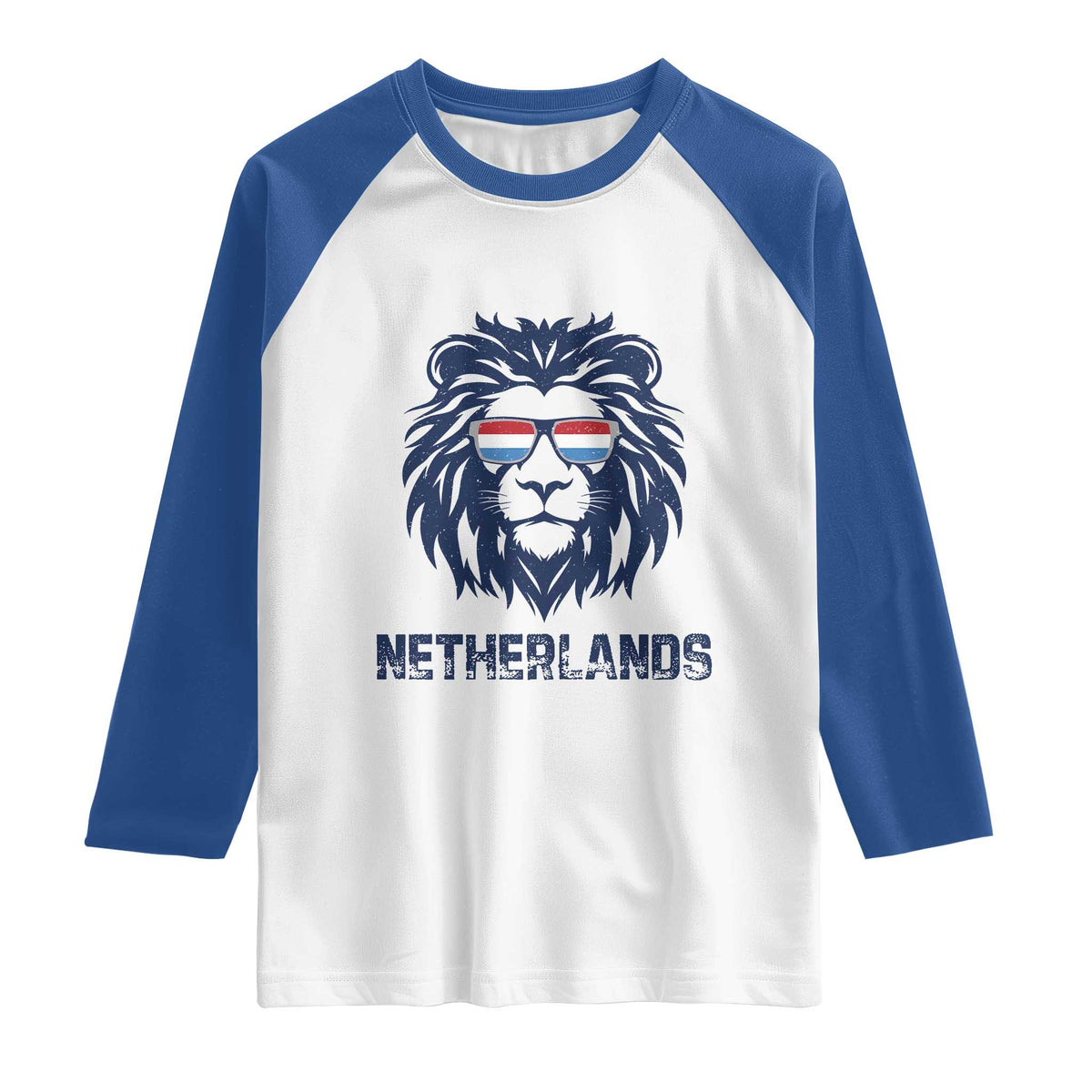 Cool Dutch Lion With Sunglasses Raglan Shirt Netherlands Pride Gift