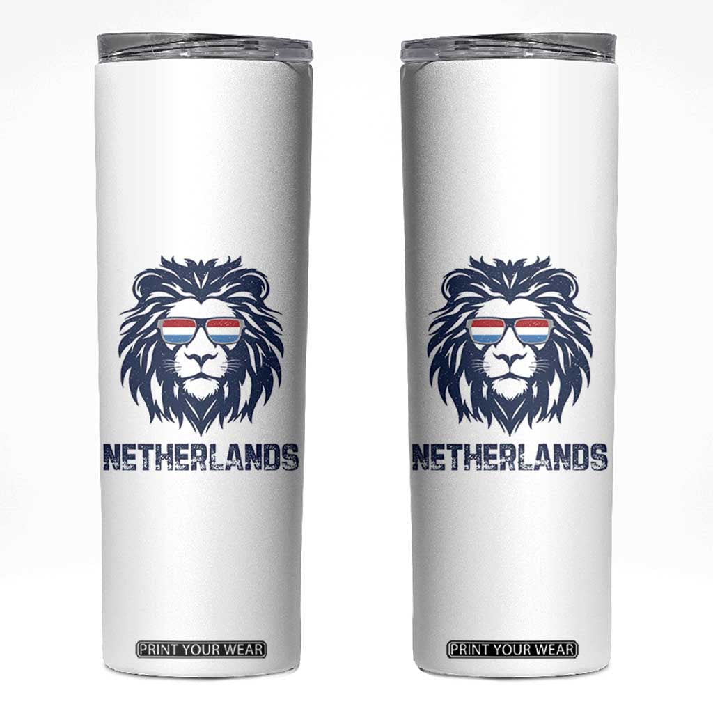 Cool Dutch Lion With Sunglasses Skinny Tumbler Netherlands Pride Gift
