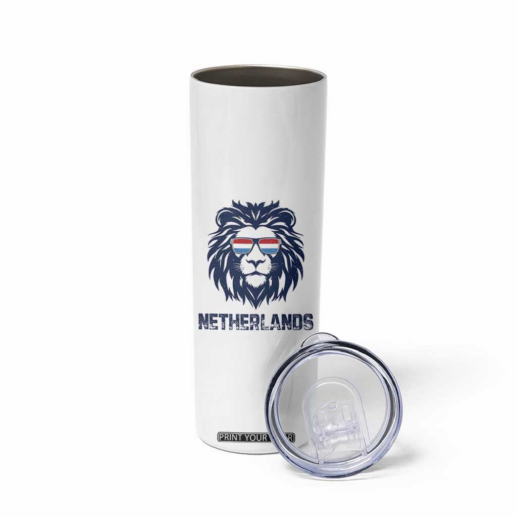 Cool Dutch Lion With Sunglasses Skinny Tumbler Netherlands Pride Gift
