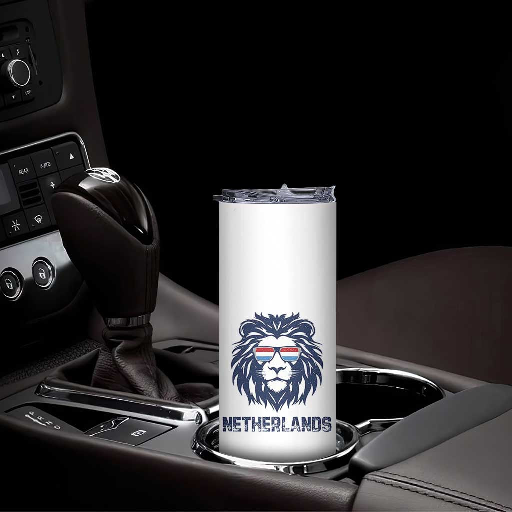 Cool Dutch Lion With Sunglasses Skinny Tumbler Netherlands Pride Gift