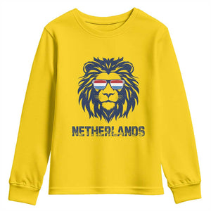 Cool Dutch Lion With Sunglasses Youth Sweatshirt Netherlands Pride Gift