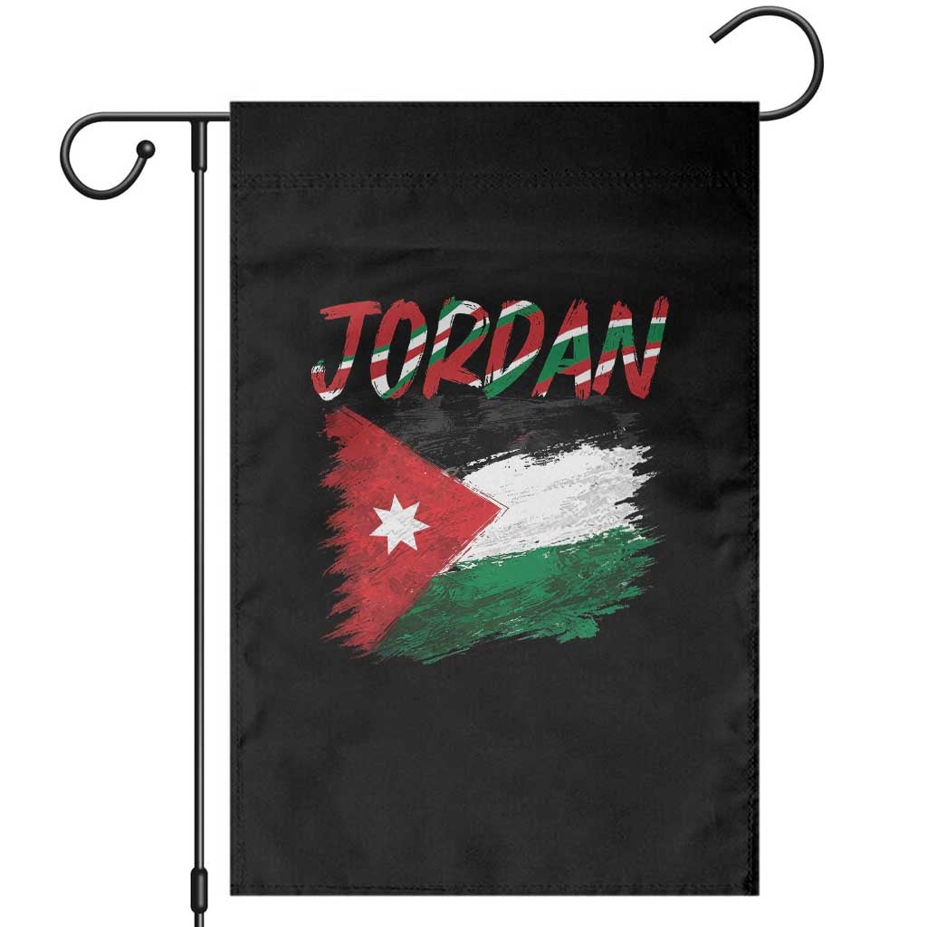Vintage Jordan Pride Garden Flag Proud Jordanian Roots Gift TS12 Black Print Your Wear