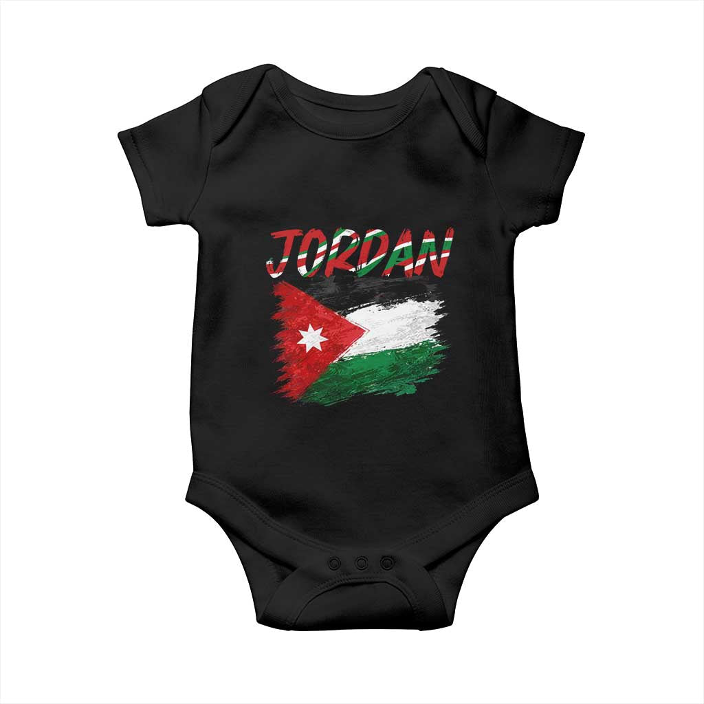 Vintage Jordan Pride Baby Onesie Proud Jordanian Roots Gift TS12 Black Print Your Wear