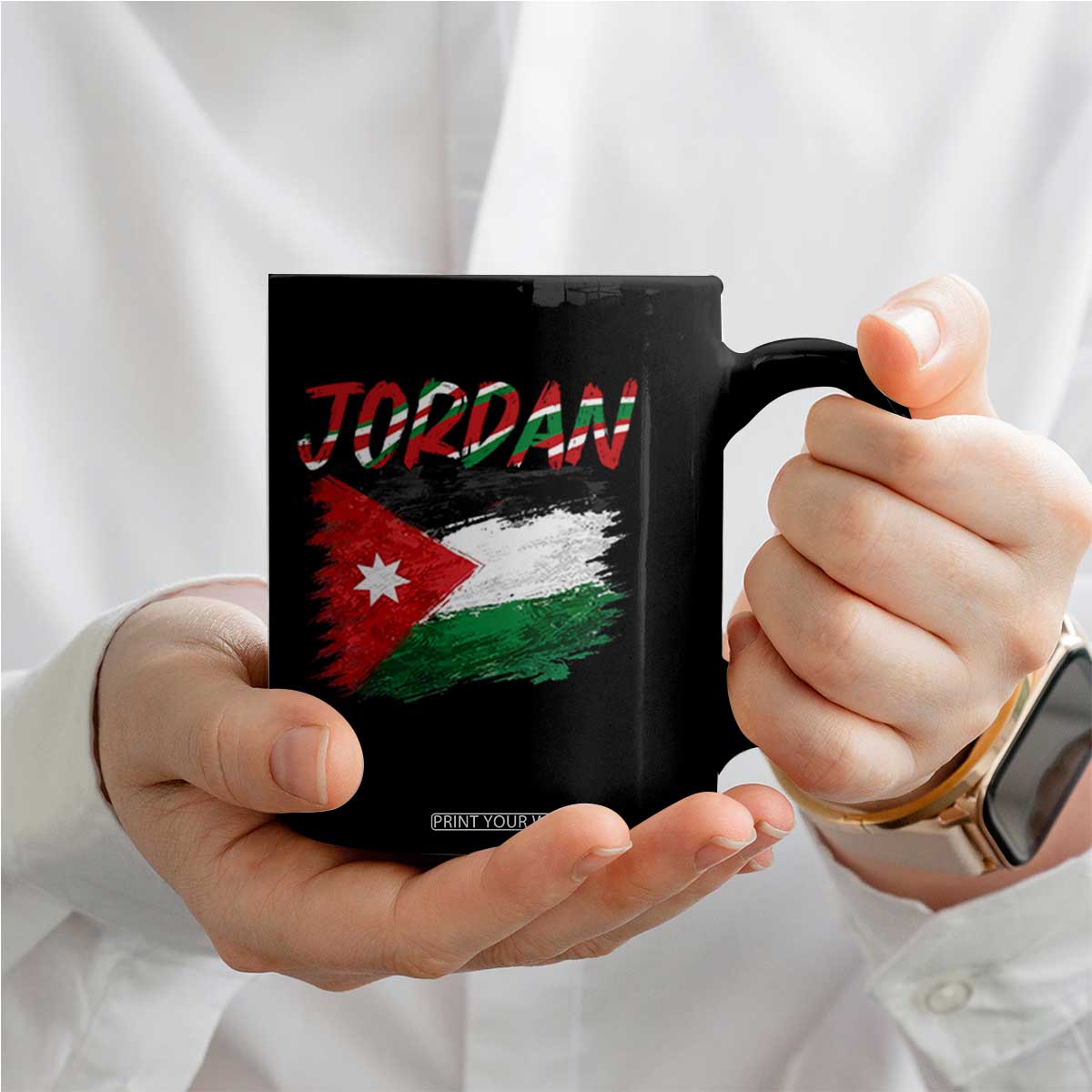 Vintage Jordan Pride Coffee Mug Proud Jordanian Roots Gift
