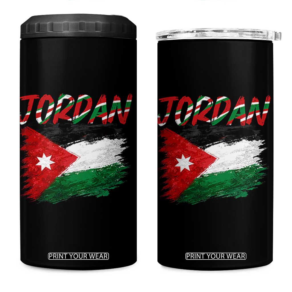 Vintage Jordan Pride 4 in 1 Can Cooler Tumbler Proud Jordanian Roots Gift