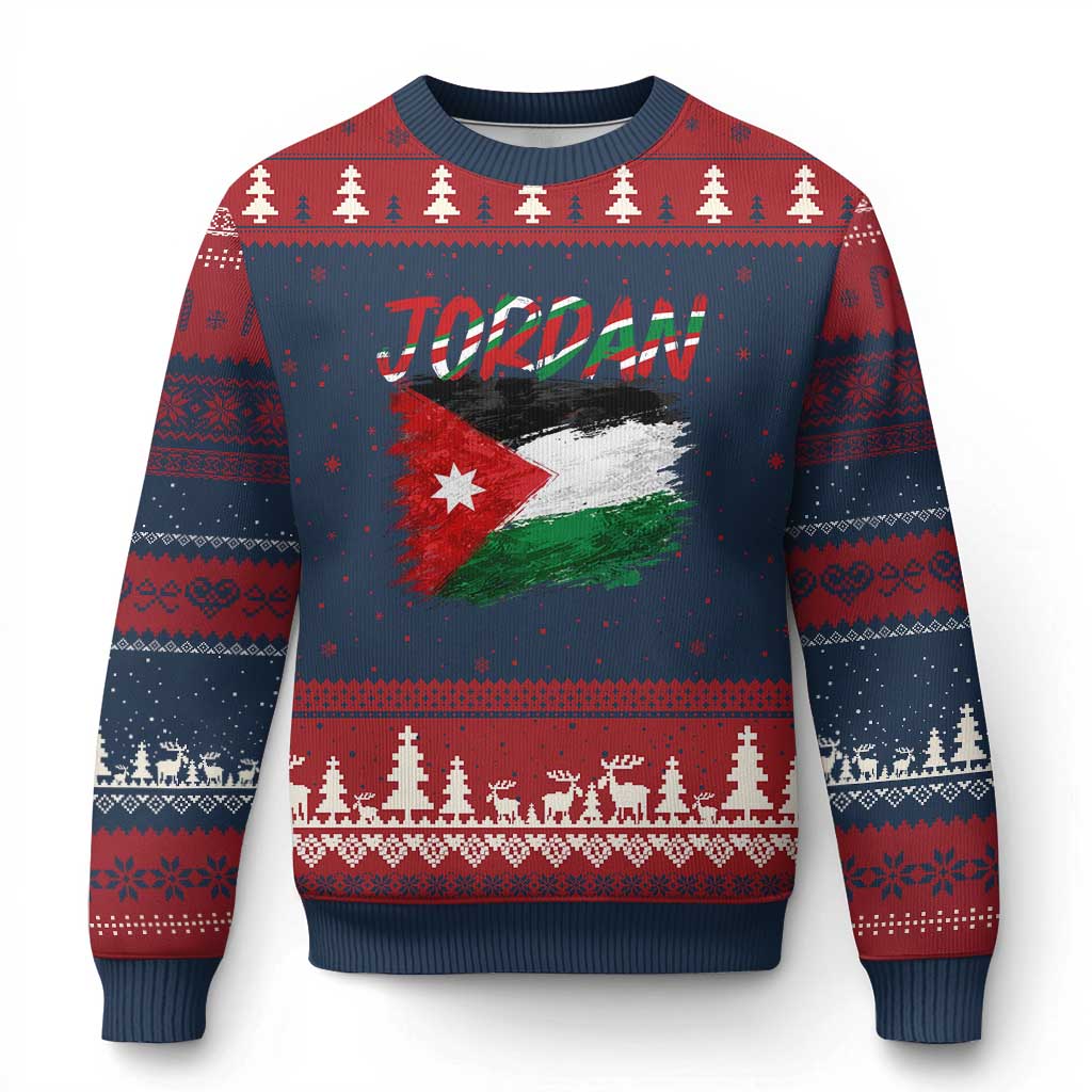 Vintage Jordan Pride Ugly Christmas Sweater Proud Jordanian Roots Gift