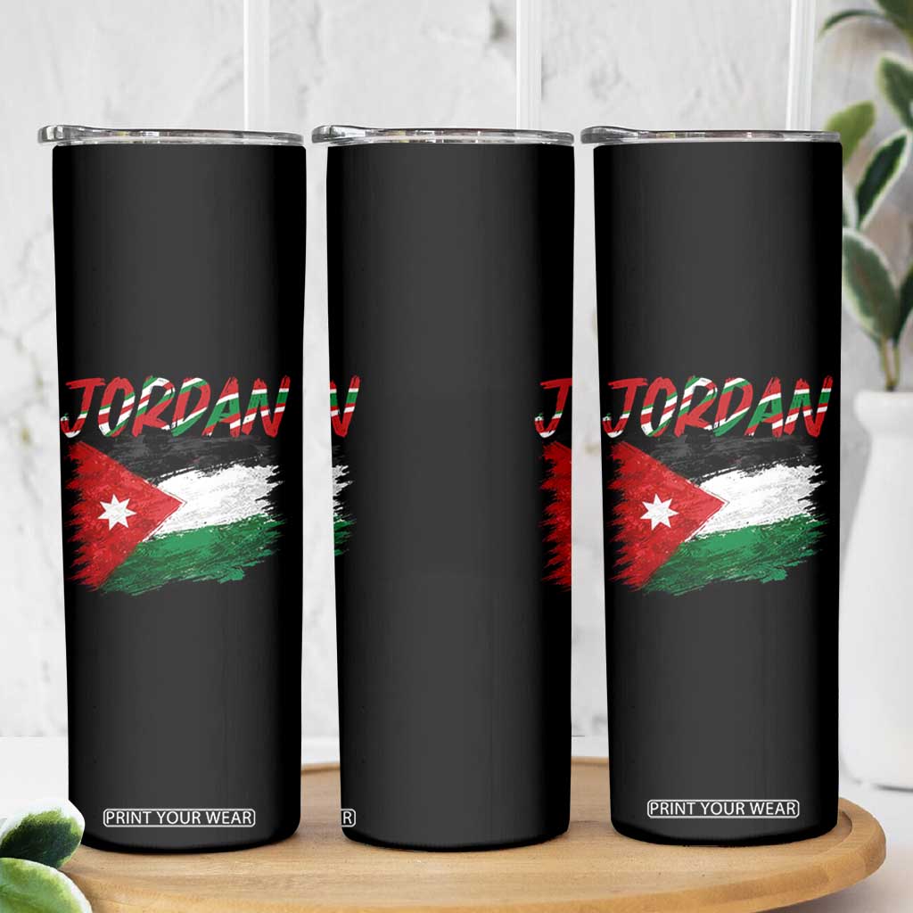 Vintage Jordan Pride Skinny Tumbler Proud Jordanian Roots Gift
