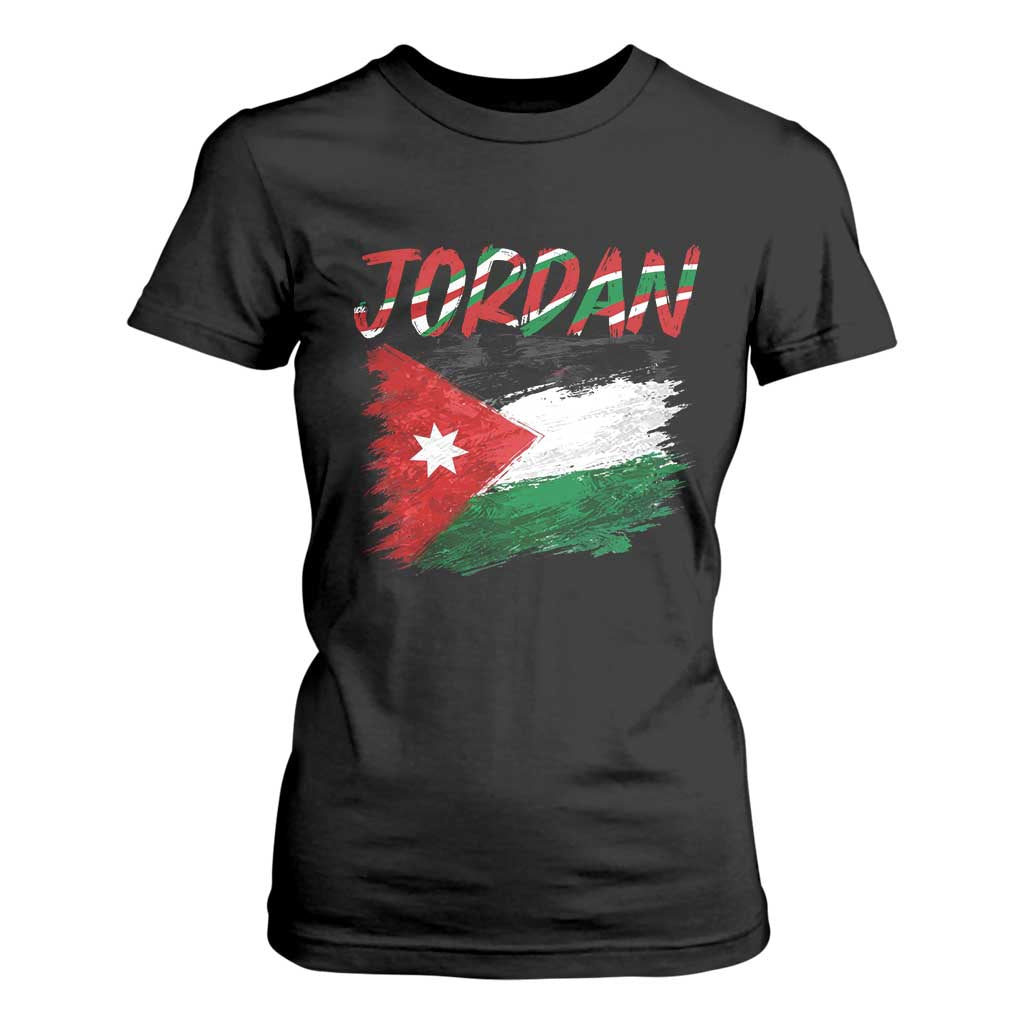 Vintage Jordan Pride T Shirt For Women Proud Jordanian Roots Gift TS12 Black Print Your Wear