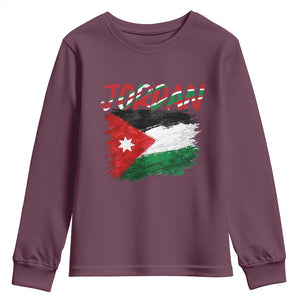 Vintage Jordan Pride Youth Sweatshirt Proud Jordanian Roots Gift
