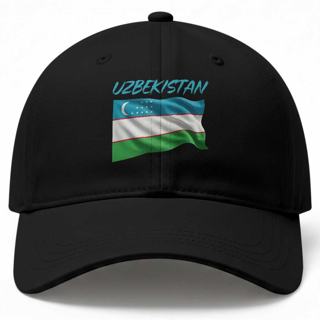 Vintage Uzbekistan Flag Baseball Cap Proud Uzbek Roots Gift