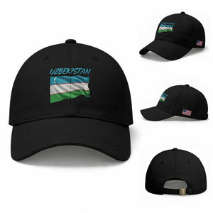 Vintage Uzbekistan Flag Baseball Cap Proud Uzbek Roots Gift