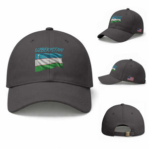 Vintage Uzbekistan Flag Baseball Cap Proud Uzbek Roots Gift