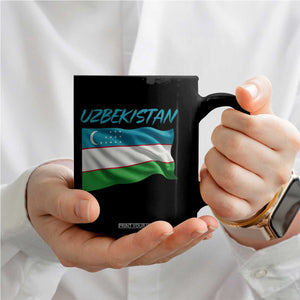 Vintage Uzbekistan Flag Coffee Mug Proud Uzbek Roots Gift