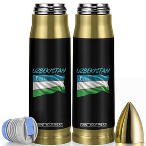 Vintage Uzbekistan Flag Bullet Tumbler Proud Uzbek Roots Gift