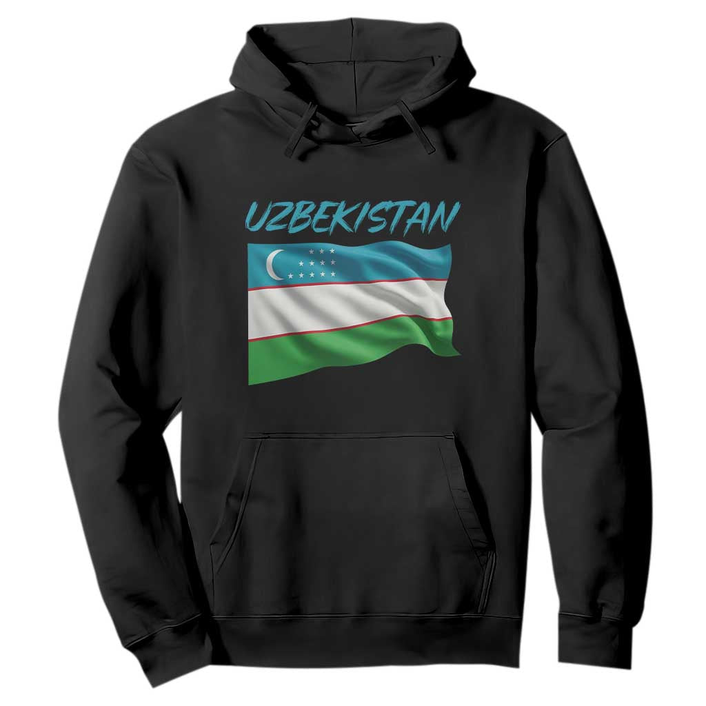 Vintage Uzbekistan Flag Hoodie Proud Uzbek Roots Gift