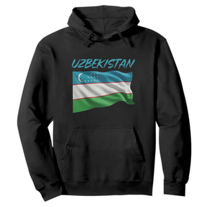 Vintage Uzbekistan Flag Hoodie Proud Uzbek Roots Gift
