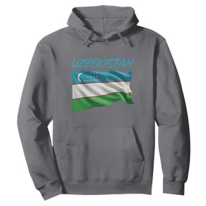 Vintage Uzbekistan Flag Hoodie Proud Uzbek Roots Gift