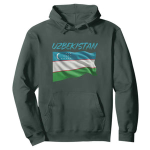 Vintage Uzbekistan Flag Hoodie Proud Uzbek Roots Gift