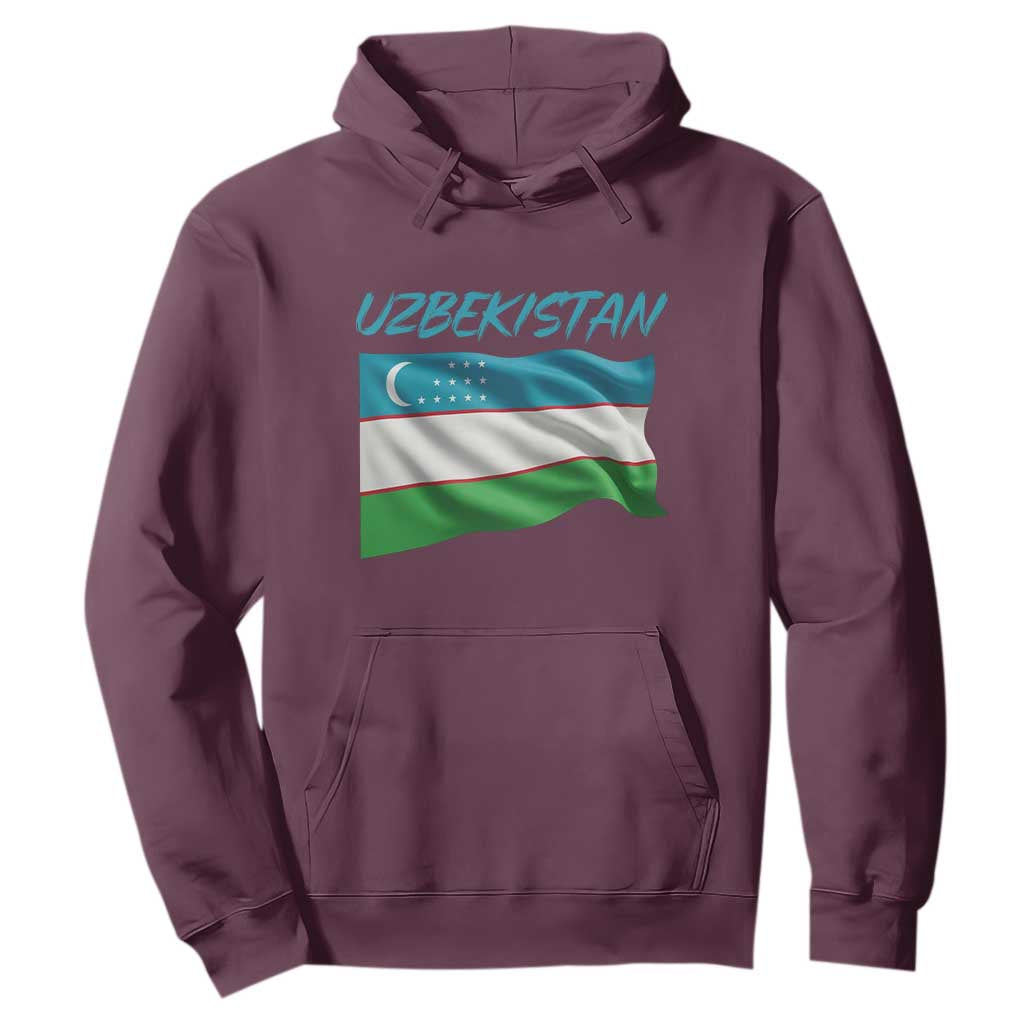 Vintage Uzbekistan Flag Hoodie Proud Uzbek Roots Gift