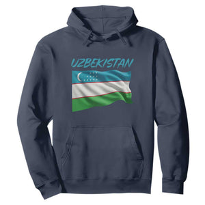 Vintage Uzbekistan Flag Hoodie Proud Uzbek Roots Gift