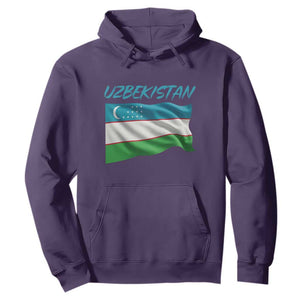Vintage Uzbekistan Flag Hoodie Proud Uzbek Roots Gift