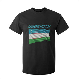 Vintage Uzbekistan Flag T Shirt For Kid Proud Uzbek Roots Gift