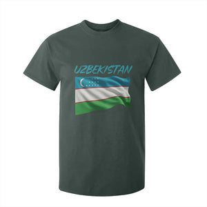 Vintage Uzbekistan Flag T Shirt For Kid Proud Uzbek Roots Gift