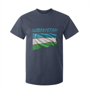 Vintage Uzbekistan Flag T Shirt For Kid Proud Uzbek Roots Gift