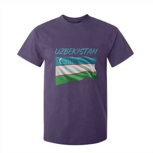 Vintage Uzbekistan Flag T Shirt For Kid Proud Uzbek Roots Gift