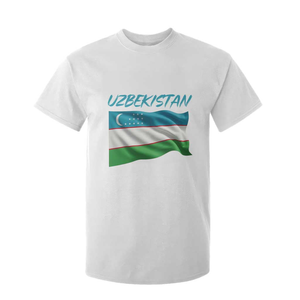 Vintage Uzbekistan Flag T Shirt For Kid Proud Uzbek Roots Gift