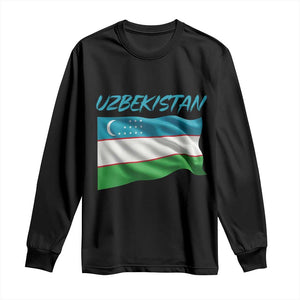 Vintage Uzbekistan Flag Long Sleeve Shirt Proud Uzbek Roots Gift