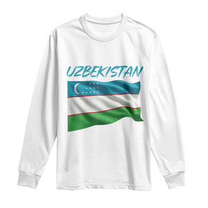 Vintage Uzbekistan Flag Long Sleeve Shirt Proud Uzbek Roots Gift